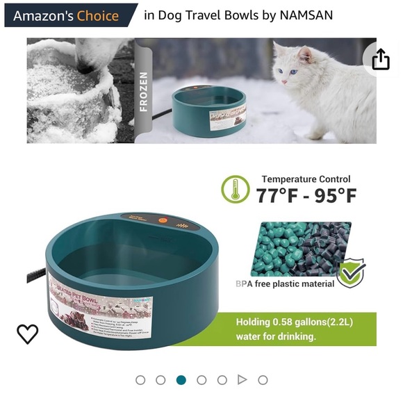 Heated pet bowl - Picture 1 of 1